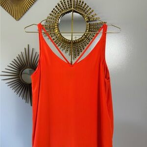 Topshop -  Orange Sleeveless Top
